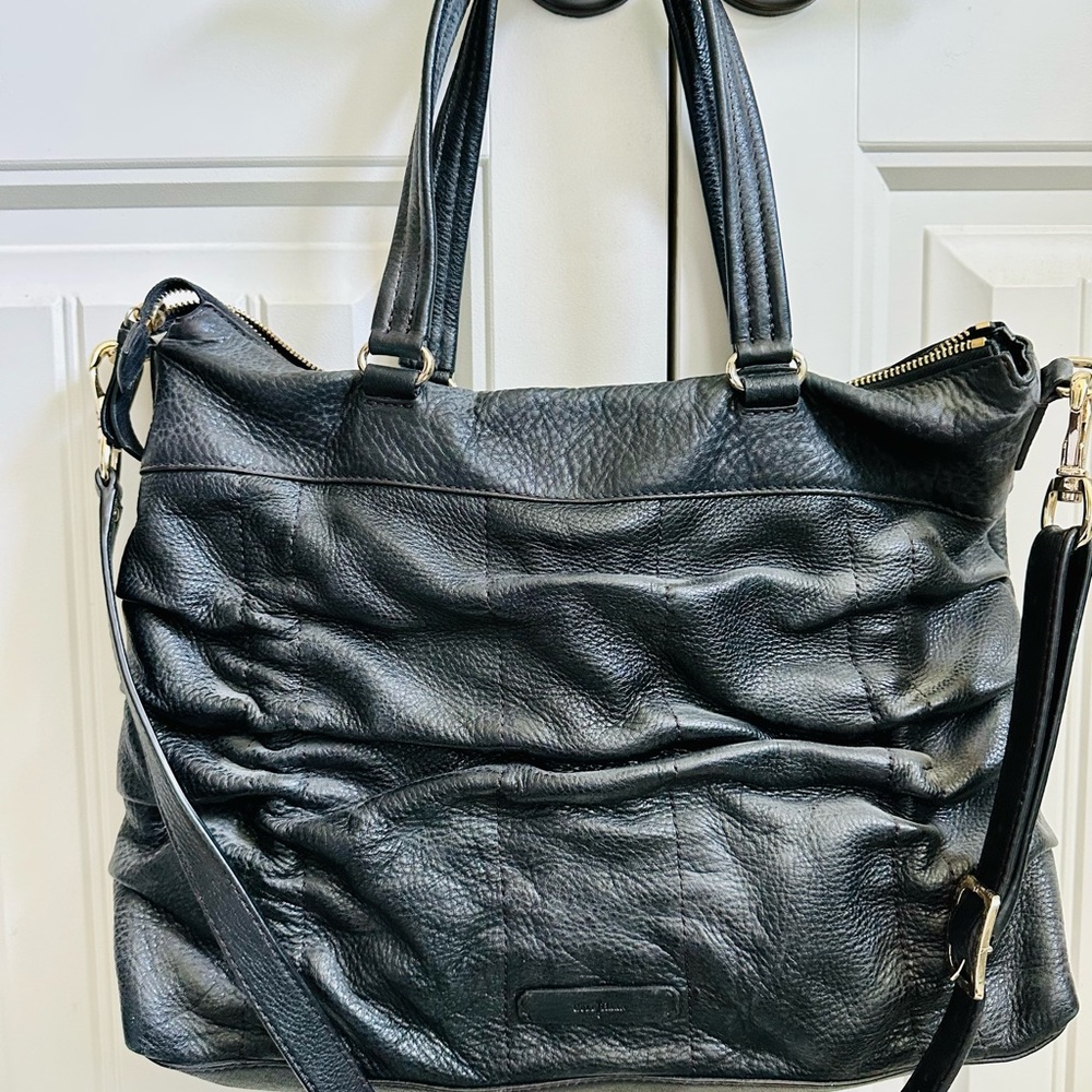 Beautiful, lightly used Cole Haan Black Pebbled Leather Bag
